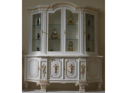 Vitrinneschaf Regal Living Zëmmer Bicherregal Holz Bëroschaf Schief Italien