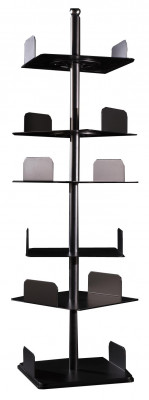 Dréibar Bucheregal Regal Metall Italienesch Miwwelen Ariichtung Regaler Nei
