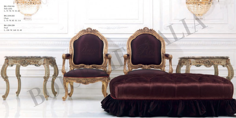 Couchtisch Dësch Beistelltisch Wunnzëmmertisch Holz Royal Beistell Barock Rokoko