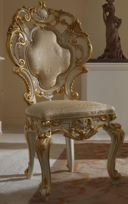 Iesszëmmer Still Holz Luxus Sëtz Still Wäiss Still Wunnzëmmer Miwwelen Barock Nei