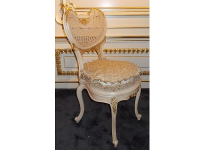 Iesszëmmer Stull 1 Sëtzer Fotell Holz Luxus Klass Barock Rokoko Miwwel Design Nei