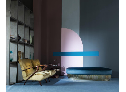 Fotell Wunnzëmmer Canapé Sofa Einsëtzer Polster Italienesch Miwwelen Samett Design