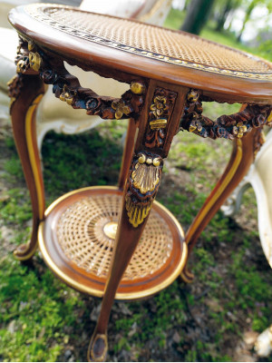 Holz Dësch Cocktaildësch Bäidësch Dësch Salondësch Dëscher Barock Nei