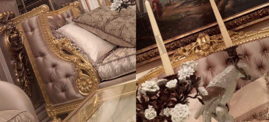 Canapé dräisëtzer Couch Gepolstert Miwwelen Chesterfield Barock Rokoko Antik Stil Nei