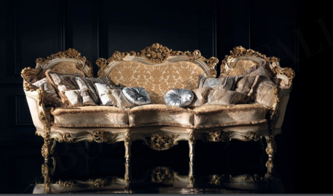 Design Sofa 4er Sëtz Sofas Textil Design Italien Miwwelen 4 Sëtzer Couch Polster