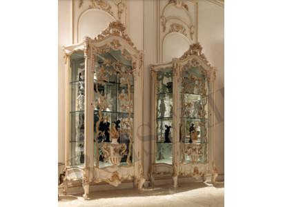 Vitrine Glas Schaf Schief Regal Holz Vitrin Moderne Design Wunnzëmmer Nei