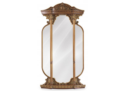 Wandspeigel Spigel Schnëtzerei Italienesch Ariichtung Miwwelen 125x224cm Nei