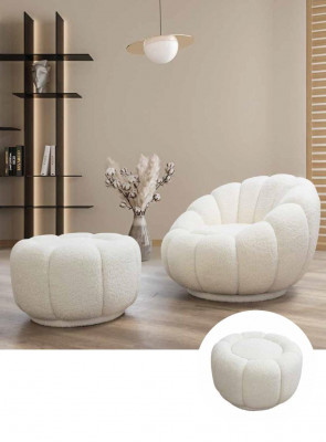 Luxus Fotel Club Fernseh Textil Ariichtung Miwwelen Lounge Relax Stull