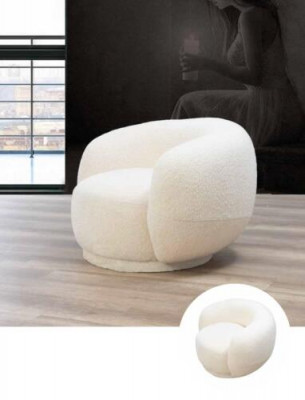Moderne ronn Armstull Beige Lounge Miwwelen Club Ariichtung Design Still
