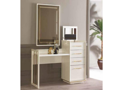 Make-up Dësch mat Spigel Design Luxus Konsol Kommoud Schlofzëmmer
