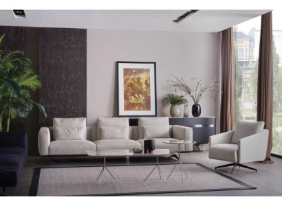 Sofagarnitur 4 1 2x Dësch fir d'Iesszëmmer Designer Canapéen Couchen Polster Sofas Modern
