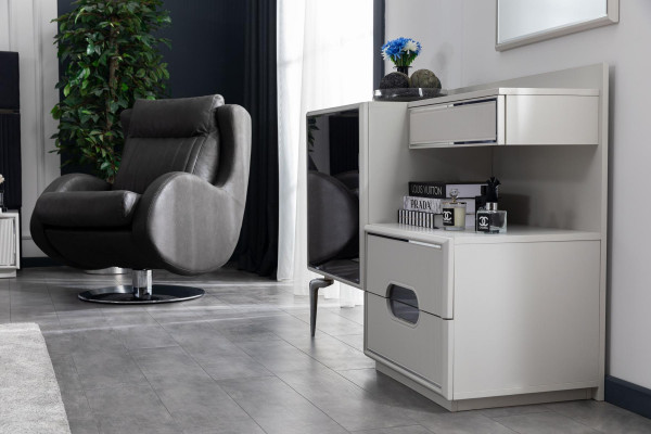 Schlofzëmmer Bett 2x Nuetsdëscher Kleederschaf 6tlg Design Miwwelen Luxus