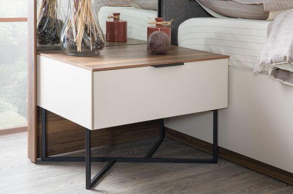 Nuetsdëscher Wäiss Modernen Design Miwwelen Luxus Elegantes Schéin Schlofzëmmer