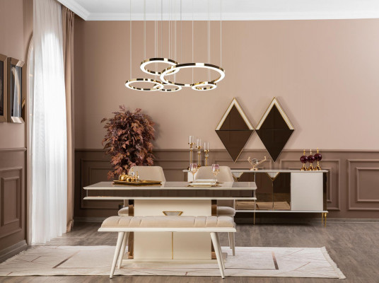 Iesszëmmer Still Polster Textil Design Modern Béis Luxus Lehnstull