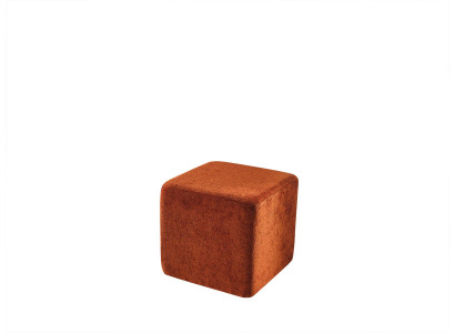Hocker Fussbänkchen Wierfel Luxus Miwwel Design Stil Lounge Club Stoff orange