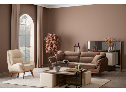 Living Zëmmer Sofagarnitur 31-Sëtzer Dësch Couch Garnitur Design Modern