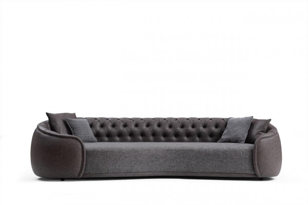 Sofa 4-Sëtz Sofaen Couche Wunnzëmmer Design Material Liederimitat Textil