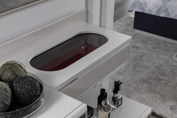 Schlofkummer Set Bett 2x Nuetsdësch 5tl Design Modern Luxus Komplett