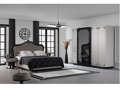 Schlofkummer Set Kleederschaf Bett 2 x Nuetsdësch Komplett nei beige
