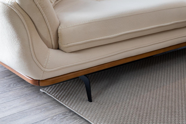 Beige Canapé Këssen Canapé Miwwelen Canapéë Wunnzëmmer Dräisëtzer Textil Stoff