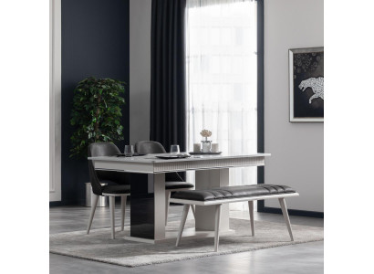 Iessdësch Iesszëmmer Modern Wunnzëmmer Design Holz mat Metall Luxus