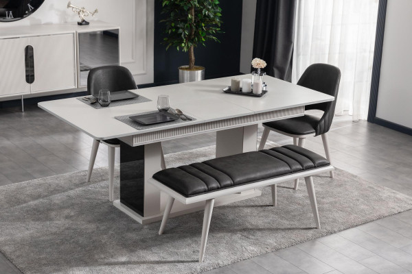 Iessdësch Iesszëmmer Modern Wunnzëmmer Design Holz mat Metall Luxus