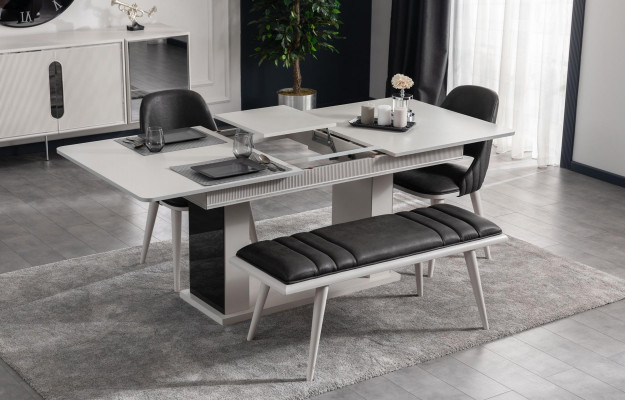 Iessdësch Iesszëmmer Modern Wunnzëmmer Design Holz mat Metall Luxus