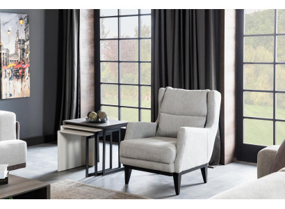 Wunnzëmmer Fauteuil Sëtz Design Canapé Polster Luxus gro Stil Modern