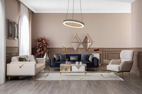 Couchtisch Wunnzëmmer Holz Design Luxus Miwwelen nei wäiss Stil Modern