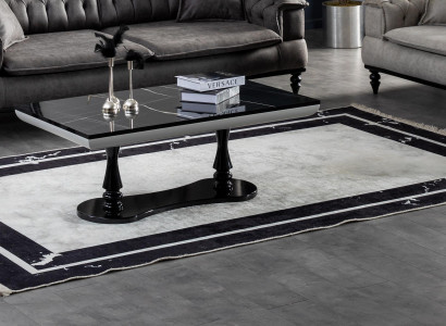 Wunnzëmmer Couchdësch Luxus Design nei schwaarz Modern Material Holz