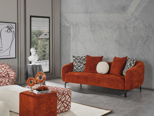 Hocker Këssen nei Design Luxus beige Wunnzëmmer Stil Modern