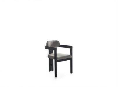 Stull Iesszëmmer Modern Holz Luxus Design Nei Polster Holz mat Textil