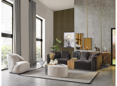 Set Sofagarnitur 41 Sëtz Couchtisch Komplett Wunnlandschaft 3tlg Miwwelen