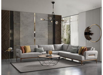Ecksofa L Form Canapé Wunnzëmmer Polster Design nei gro Modern