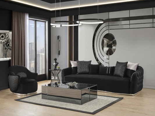 Sëtzgrupp Sofaen 41-Sëtzer Luxus Dësch Set 3-Delg Canapé Set