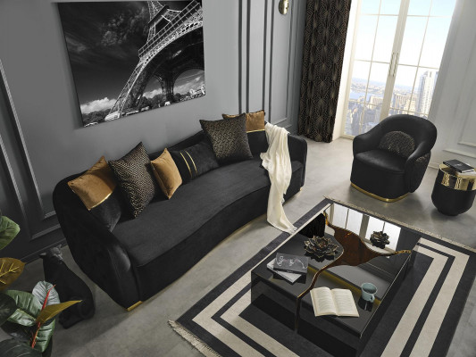 Komplett Set Sofagarnitur 41 Sëtzer Couchtisch Wunnlandschaft 3tlg