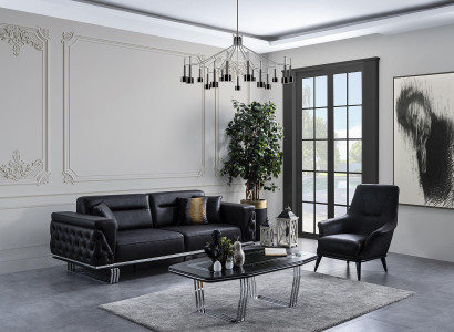 Wunnzëmmer Sofagarnitur 41 Sëtz Set Design Sofaen Polster Konschtléder