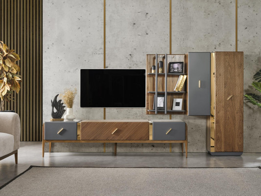 Wunnwand TV-Stänn Bicherregal Hänkschaf Schaf Modern nei