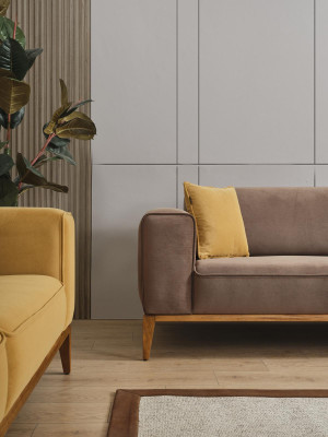 Wunnzëmmer Couch-Set 3+1 Sëtzer Set Design Gestofféiert Canapéë Modern