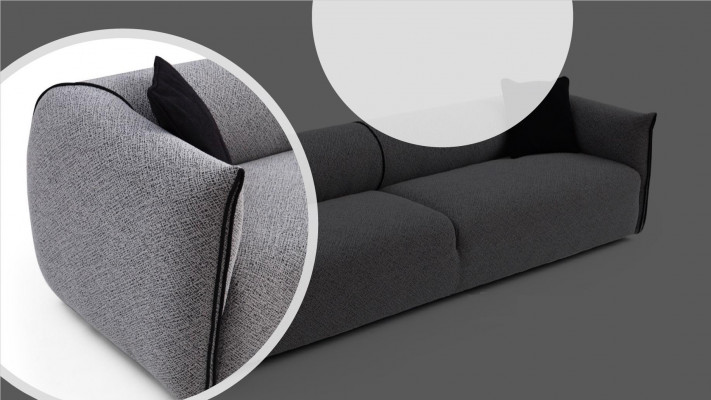 Canapéë Sëtz Stoff Design Dräisëtzer Luxus Canapé 4 Sëtzer Couch Miwwelen Neien