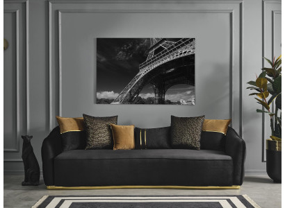 Sofa 4 Sëtzer Chesterfield Polster Wunnzëmmer Design Luxus Holz