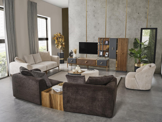Canapé 3 Sëtzer wäiss Stoff Wunnzëmmer Luxus Miwwelen Couch Nei Modern