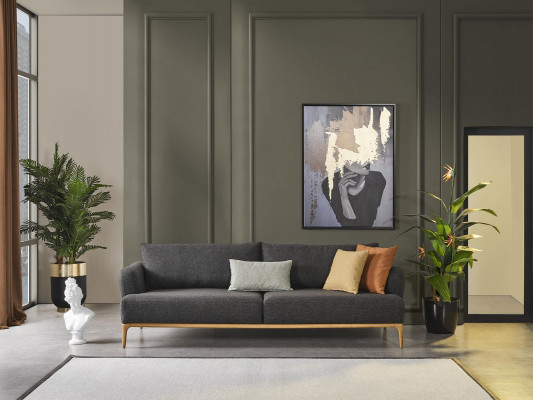 Sofa 4 Sëtzer Luxus Design Couch Sofae Luxus Polstermébel Modern 274cm