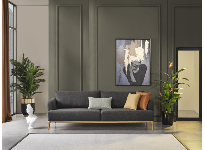 Sofa 4 Sëtzer Luxus Design Couch Sofae Luxus Polstermébel Modern 274cm
