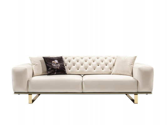 Canapé 3-Sëtz Wunnzëmmer Luxus Polster Designer Miwwelen Chesterfield