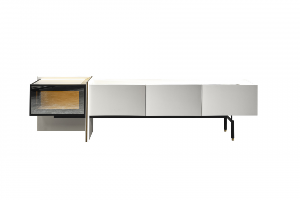 Wohnzëmmer TV-Stänner Miwwel RTV Fernseh-Sideboard Stil Wäiss Luxus Holz