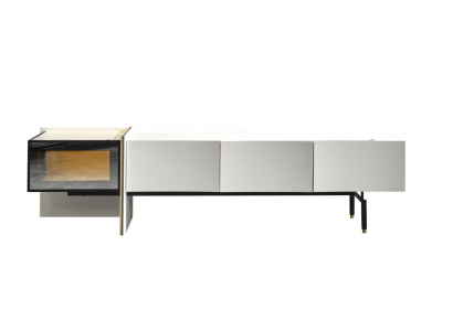 Wohnzëmmer TV-Stänner Miwwel RTV Fernseh-Sideboard Stil Wäiss Luxus Holz