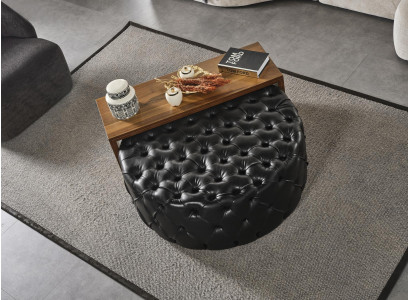 Wunnzëmmer Briedësch Set Pouf Design Luxus Miwwelen 2tlg nei Modern