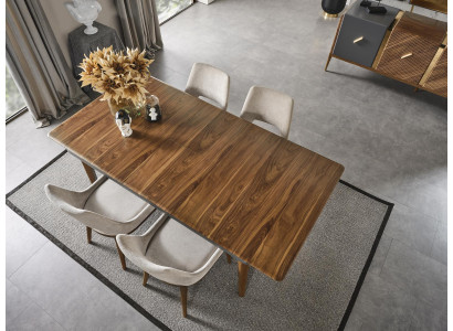 Iesszëmmer Dësch Holz Luxus Miwwelen Stil Modernen brongen Holzdësch Dëscher