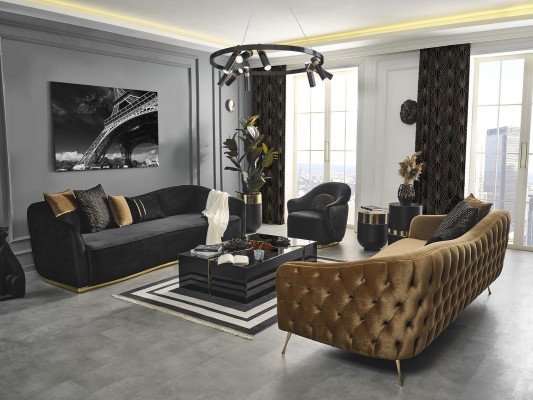 Couchtisch Design Miwwelen Luxus nei schwaarz Modern Wunnzëmmer Holz